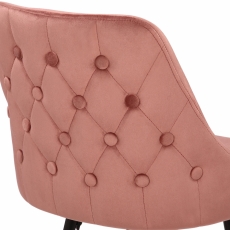 Barová židle Portree, samet, růžová - 6