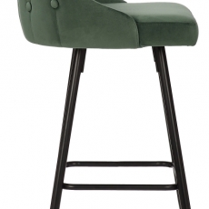 Barová židle Portree, samet, zelená - 3