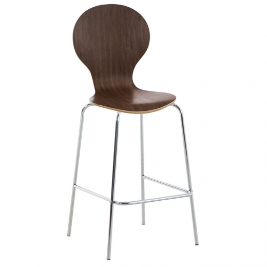 Barová židle překližková Line (SET 4 ks), ořech - 1