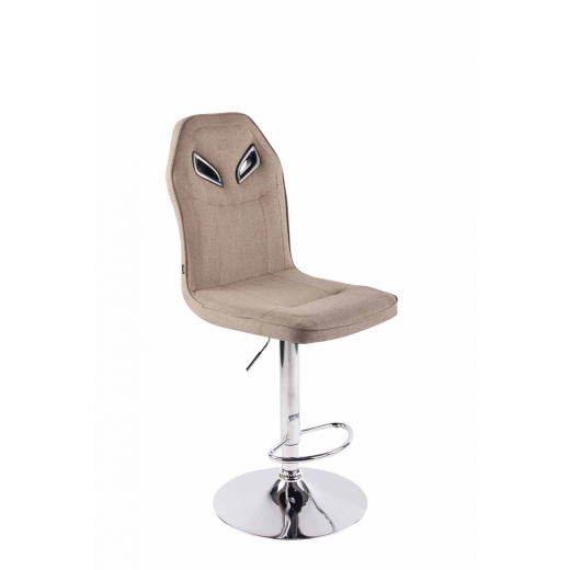 Barová židle Prost, textil, taupe - 1