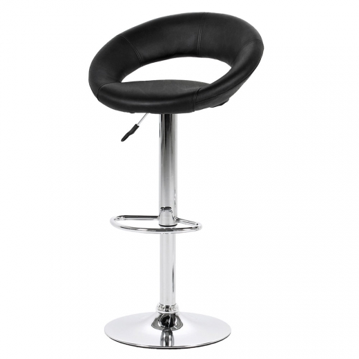 Barová židle Round (SET 2 ks), černá - 1