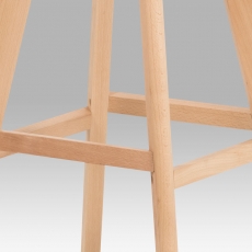 Barová židle s dřevěnou podnoží Alexis, bílá - 8