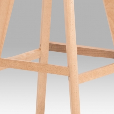 Barová židle s dřevěnou podnoží Alexis, černá - 7