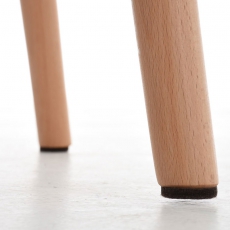 Barová židle s dřevěnou podnoží Connie, krémová - 9