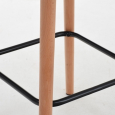 Barová židle s dřevěnou podnoží Connie, krémová - 8