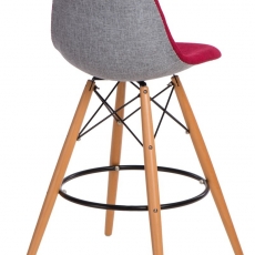 Barová židle s dřevěnou podnoží Desire čalouněná - 5