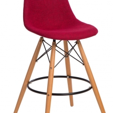 Barová židle s dřevěnou podnoží Desire čalouněná - 1