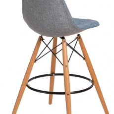 Barová židle s dřevěnou podnoží Desire čalouněná - 6