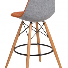 Barová židle s dřevěnou podnoží Desire čalouněná - 7