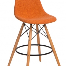 Barová židle s dřevěnou podnoží Desire čalouněná - 3