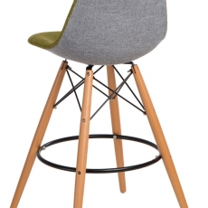 Barová židle s dřevěnou podnoží Desire čalouněná - 8