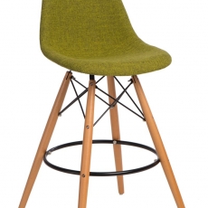 Barová židle s dřevěnou podnoží Desire čalouněná - 4