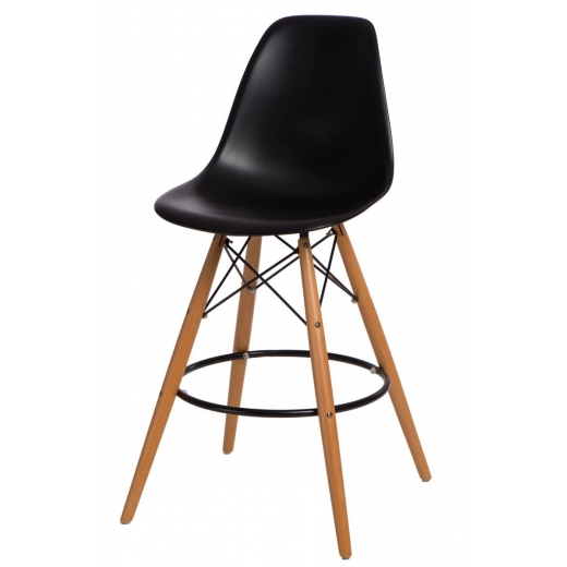 Barová židle s dřevěnou podnoží Desire - 1