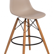 Barová židle s dřevěnou podnoží Desire - 2