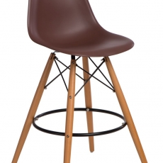 Barová židle s dřevěnou podnoží Desire - 4