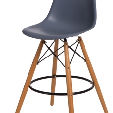 Barová židle s dřevěnou podnoží Desire - 7