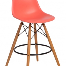 Barová židle s dřevěnou podnoží Desire - 9