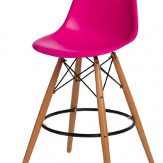 Barová židle s dřevěnou podnoží Desire - 10