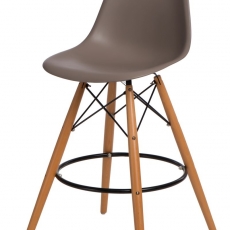 Barová židle s dřevěnou podnoží Desire - 11