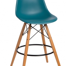 Barová židle s dřevěnou podnoží Desire - 12
