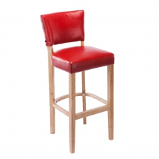 Barová židle s dřevěnou podnoží Ellen - 5