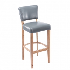 Barová židle s dřevěnou podnoží Ellen - 2