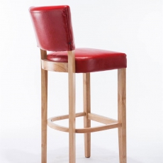 Barová židle s dřevěnou podnoží Ellen - 8