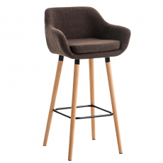 Barová židle s dřevěnou podnoží Marina textil - 2
