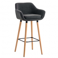 Barová židle s dřevěnou podnoží Marina textil - 4