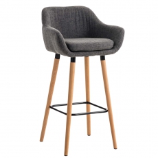Barová židle s dřevěnou podnoží Marina textil - 5