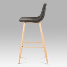 Barová židle s kovovou podnoží Jorga, šedá - 4