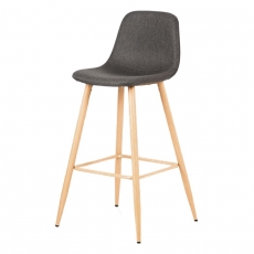 Barová židle s kovovou podnoží Jorga, šedá - 1