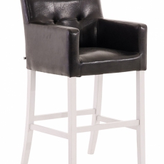Barová židle s područkami Miranda, bílá podnož - 1