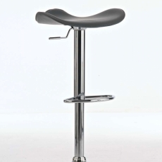 Barová židle Salzburg, syntetická kůže, šedá - 1