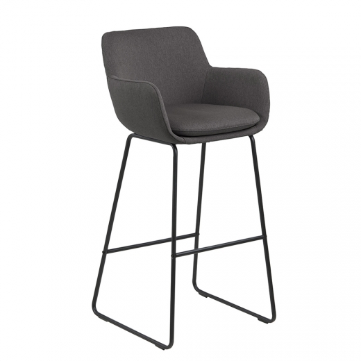 Barová židle Sarah (SET 2 ks), tmavě šedá - 1