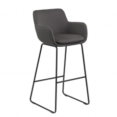 Barová židle Sarah (SET 2 ks), tmavě šedá - 1