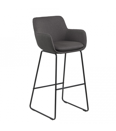Barová židle Sarah (SET 2 ks), tmavě šedá