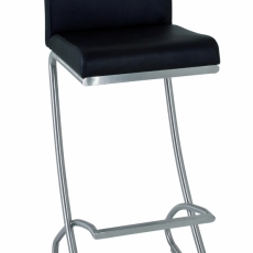 Barová židle Tabea, 98 cm, nerez / černá - 1