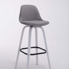 Barová židle Taris, světle šedá / bílá - 3