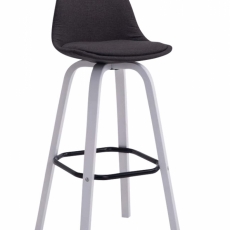 Barová židle Taris, tmavě šedá / bílá - 1