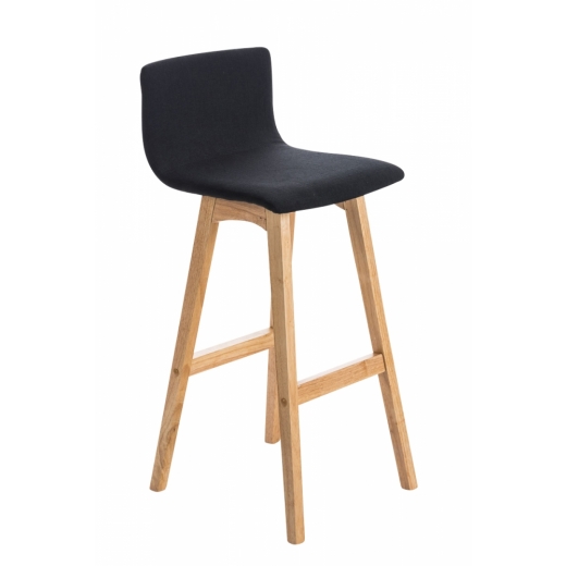 Barová židle Taunus, textil, černá - 1