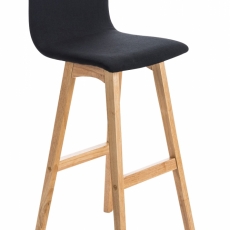 Barová židle Taunus, textil, černá - 1