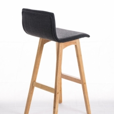 Barová židle Taunus, textil, světle šedá - 3
