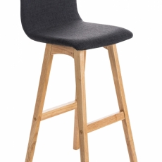 Barová židle Taunus, textil, tmavě šedá - 1