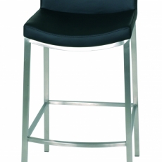 Barová židle Teha, 85 cm, nerez / černá - 1