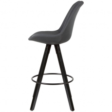 Barová židle Urban (SET 2 ks), textil, antracitová - 5