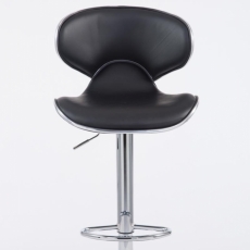 Barová židle Vega I., syntetická kůže, černá - 1