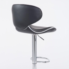 Barová židle Vega I., syntetická kůže, černá - 3