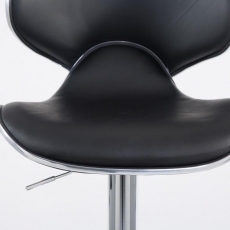 Barová židle Vega I., syntetická kůže, černá - 4