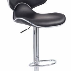 Barová židle Vega I., syntetická kůže, černá - 7